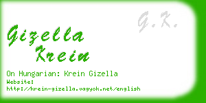 gizella krein business card